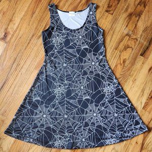 Cow Cow Spider Web Skater Dress